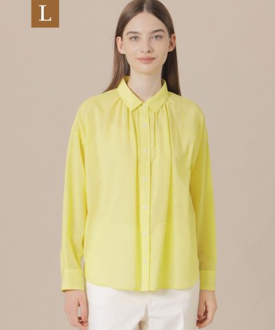 【L】【WEB・一部店舗限定】コットンボイルブラウス