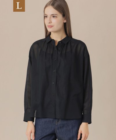 【L】【WEB・一部店舗限定】コットンボイルブラウス