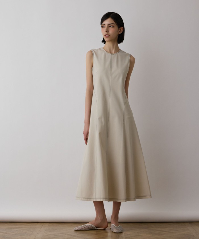 GRACECONTINENTAL ステッチカットワンピース ベージュ 38 GRACECONTINENTAL ステッチカットワンピース ベージュ 38