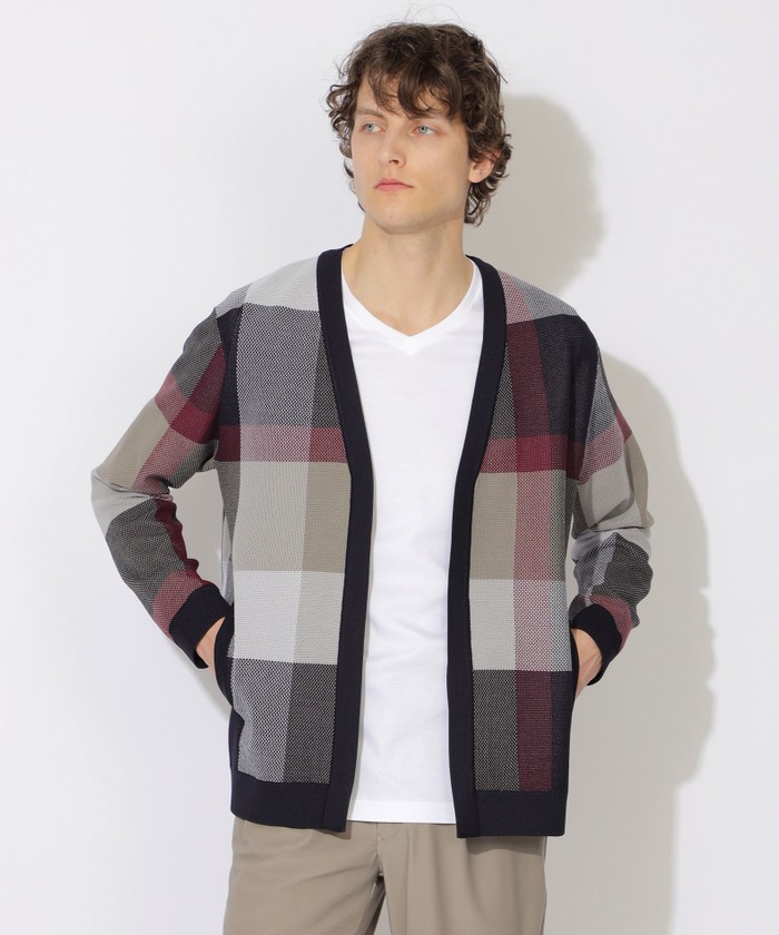 【新品未使用、タグ付き】ブラックレーベル　チェックインレーキナガシカーディガン WEB・一部店舗限定】クレストブリッジチェックインレーキナガシ