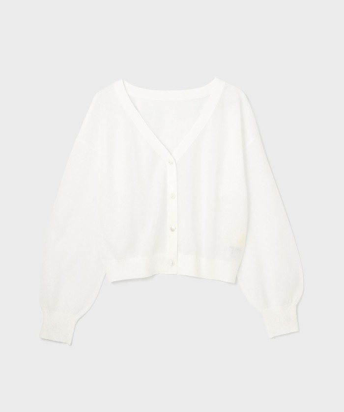 GRACECONTINENTAL ブライトシアーニットカーディガン ホワイト 36 GRACECONTINENTAL ブライトシアーニットカーディガン ホワイト 36