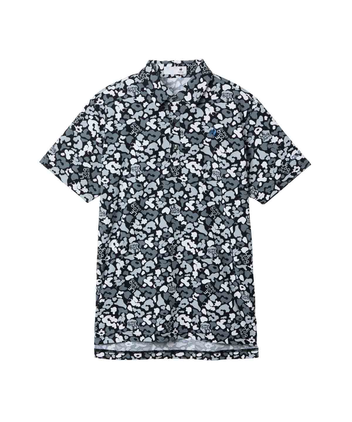lecoqsportifgolf 【直営店限定】ニワトリアート柄半袖シャツ ブラック M