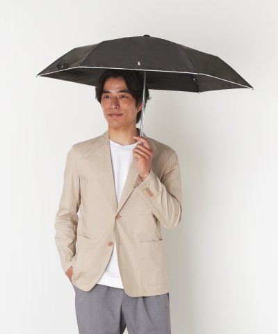 【WEB限定】晴雨兼用傘　折りたたみ傘　楽折ミニ　ポロポニー刺繍　遮光　遮熱