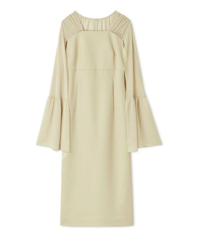 シャイニーシフォンケープドレス