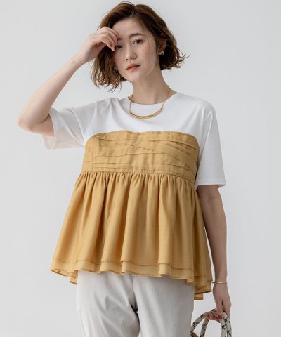 【杏さん着用/WEB&一部店舗限定カラーあり】オーガンジービスチェコンビ カット