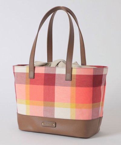 クレストブリッジチェックコットンリネントート