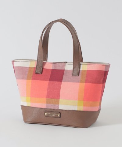 クレストブリッジチェックコットンリネンミニトート