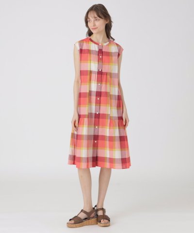 コットンリネンティアードドレス