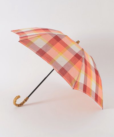 クレストブリッジチェックコットンリネン折り畳み傘