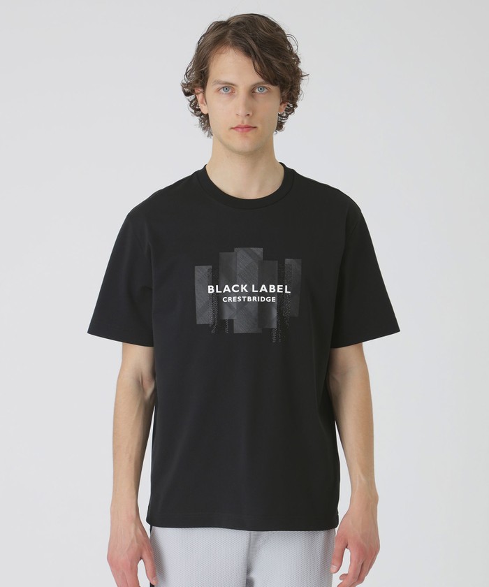 BLACK lab.】ラインストーンジオメトリックロゴTシャツ(508128690