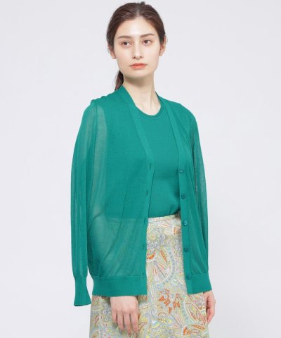 【ウォッシャブル】エアリーファインニット　カーディガン