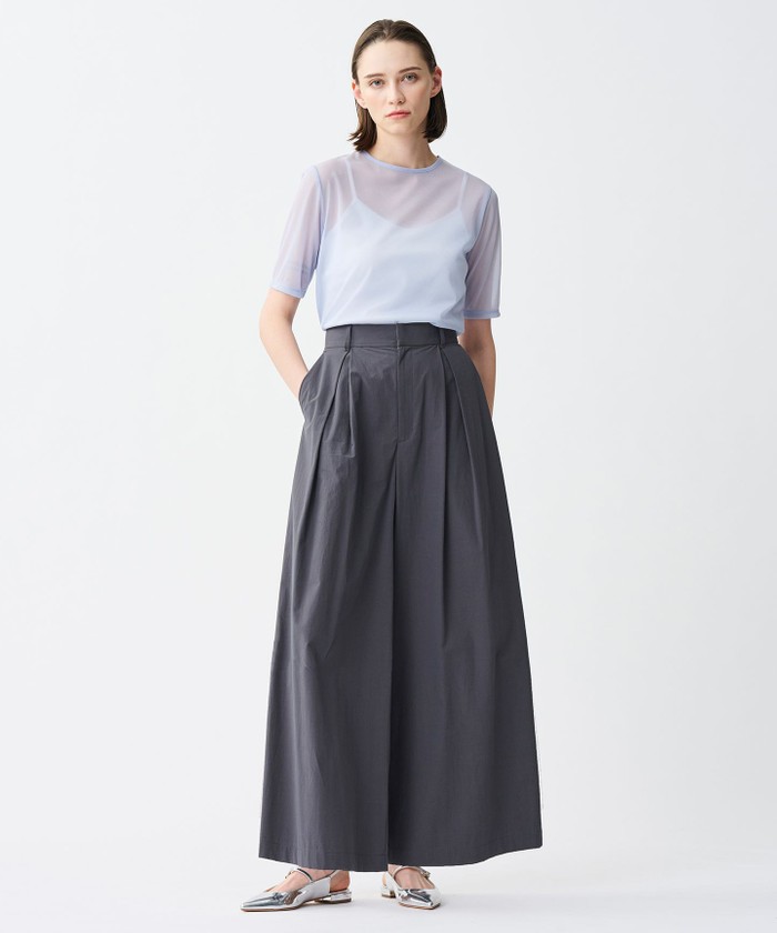 UNCRAVE 【洗濯機洗い可】カラータイプライター ワイドパンツ スレート 1