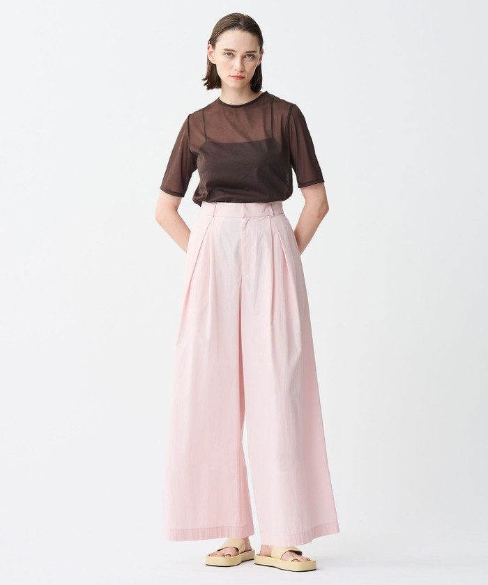 UNCRAVE 【洗濯機洗い可】カラータイプライター ワイドパンツ ピンク 00 UNCRAVE 【洗濯機洗い可】カラータイプライター ワイドパンツ ピンク 00