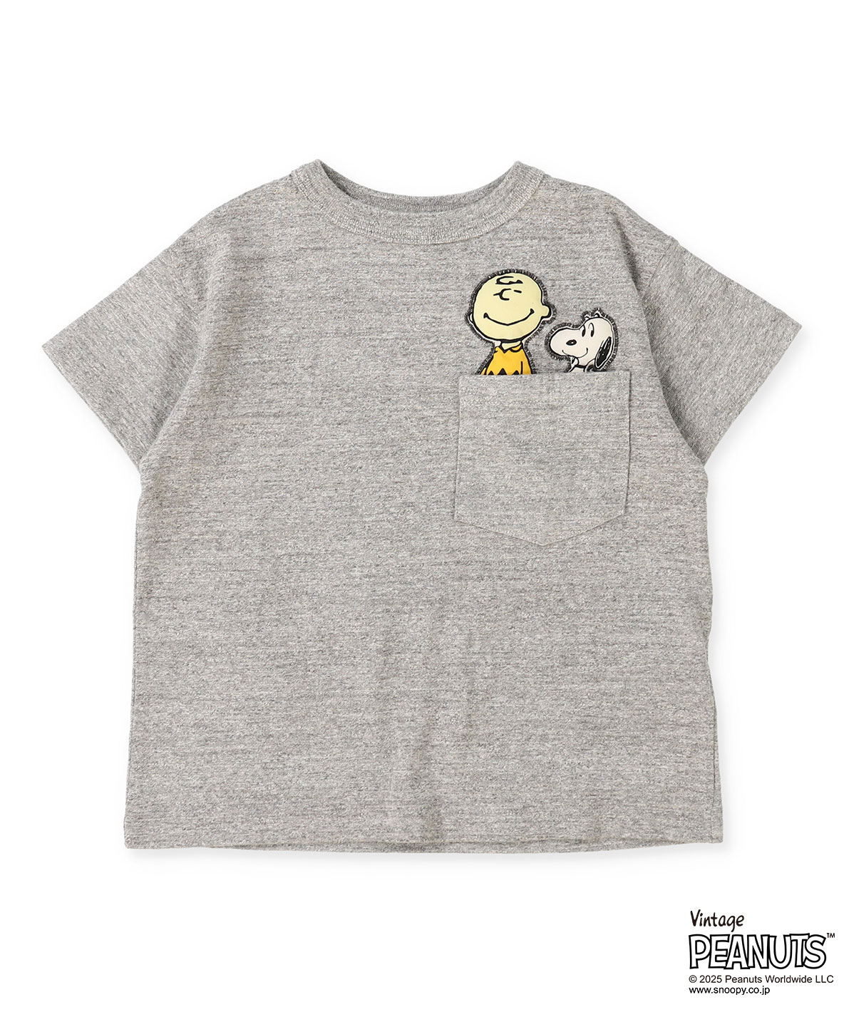 DENIMDUNGAREE デニムダンガリー DENIM DUNGAREE SNOOPY ME Tee グレー 130 DENIMDUNGAREE デニムダンガリー DENIM DUNGAREE SNOOPY ME Tee グレー 130