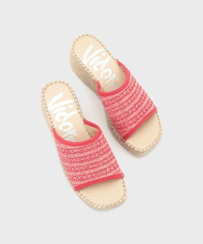 VIDORRETA ピンクメッシュサンダル