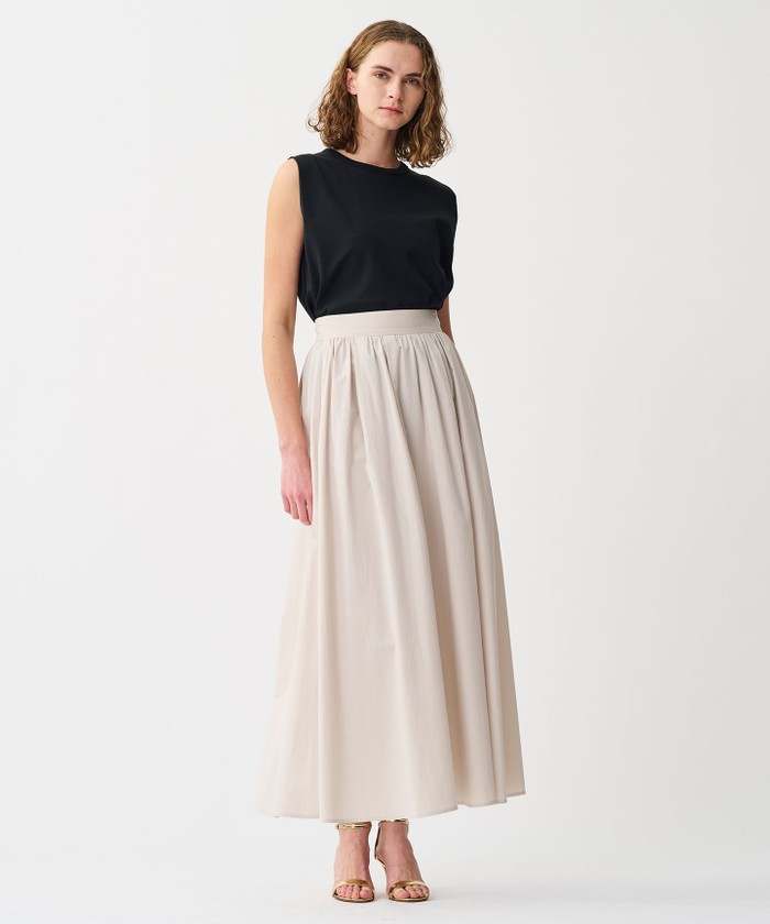 UNCRAVE 【洗濯機洗い可】カラータイプライター フレアスカート ライトベージュ 2 UNCRAVE 【洗濯機洗い可】カラータイプライター フレアスカート ライトベージュ 2