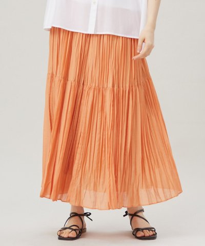 【接触冷感・洗える】ハンドワッシャープリーツ スカート