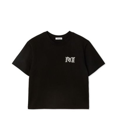 ビジューエンブロイダリーロゴTシャツ／ウォッシャブル