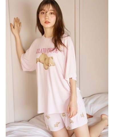 【ONLINE限定】【接触冷感】ベアワンポイントTシャツ&ショートパンツセット