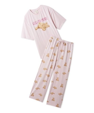 【ONLINE限定】【接触冷感】ベアワンポイントTシャツ&ロングパンツセット