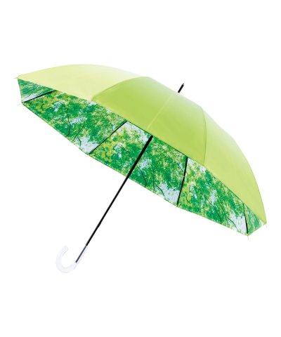 断熱パラソル 晴雨兼用日傘 長傘 フォレスト/遮熱/UV