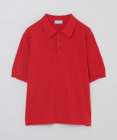 GREY LABEL リネンミックスニットポロ