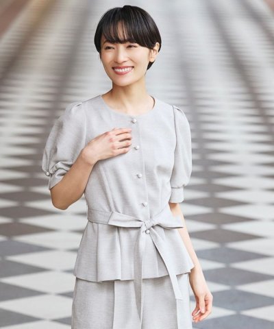 リネンライク ブラウスジャケット