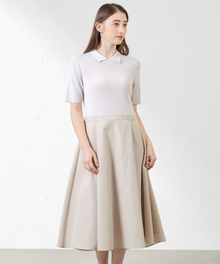 布帛コンビニットワンピース(508163091)｜阪急百貨店公式通販サイト