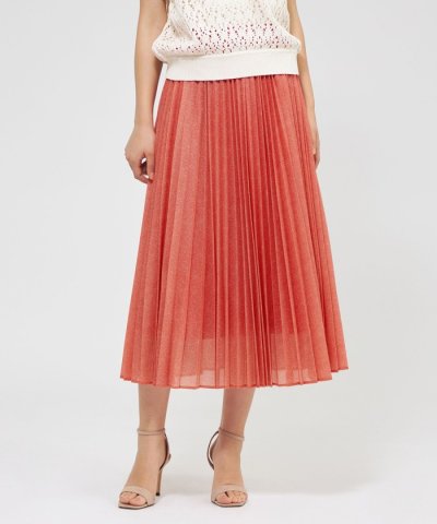 シアーデニムプリント プリーツスカート