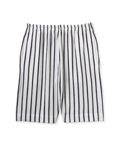 【HOMME】【接触冷感】ストライプパイルハーフパンツ