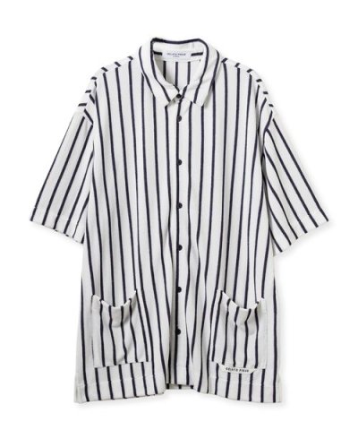 【HOMME】【接触冷感】ストライプパイルシャツ