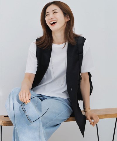 【速乾性/汗じみ防止】半袖 クロップド IT Tシャツ