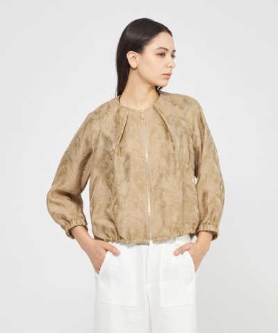 【VERY NaVY2025年6月号掲載】シアージャカード ノーカラーブルゾン