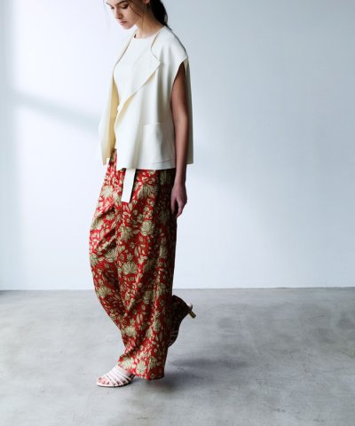 【VERY NaVY2025年6月号掲載】フラワーサラササテン タックギャザーワ