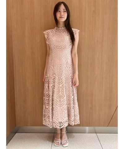 バックシャンレースドレス