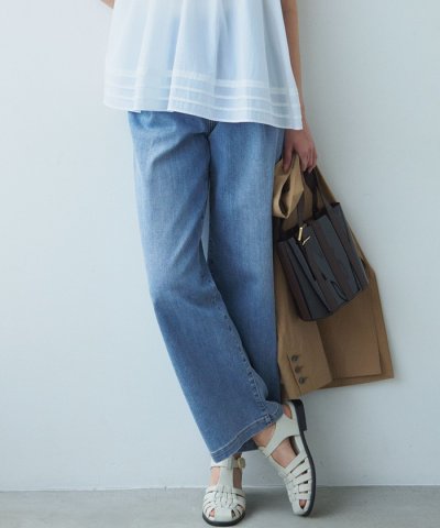 【Oggi6月号掲載/接触冷感】23区DENIM サマー タック ワイド パンツ