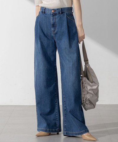 【Oggi6月号掲載/接触冷感】23区DENIM サマー タック ワイド パンツ