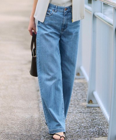 【接触冷感】23区DENIM サマー ストレート ワイド パンツ