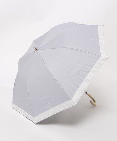 晴雨兼用日傘 折りたたみ傘 楽折 グログランリボン バイカラー 遮光/遮熱/UV