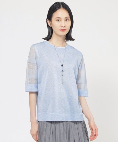 【ウォッシャブル】ルレックスシアークルーネックニット