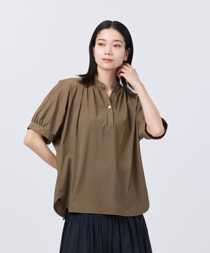 「EVEX by KRIZIA」 7分袖ブラウス 38 ブラウン レディース エヴェックス バイ クリツィア(EVEX by KRIZIA) レディース