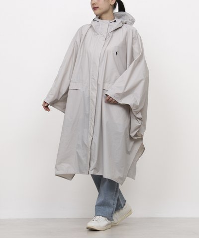 レインコート ポンチョ 無地 ポロポニー ポケッタブル ユニセックス