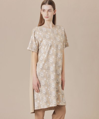 【婦人画報掲載】【BIBURY FLOWER】カラーバイブリーフラワーロングＴシ