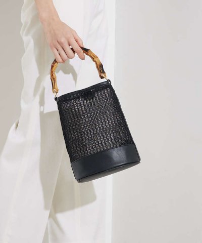 ●SOUER/バンブーハンドルチュールバッグ