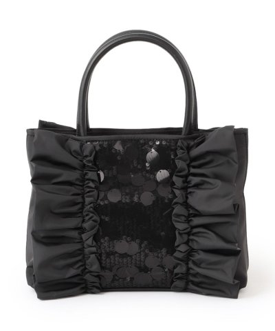 スパンコールコンビ サイドフリルバッグ