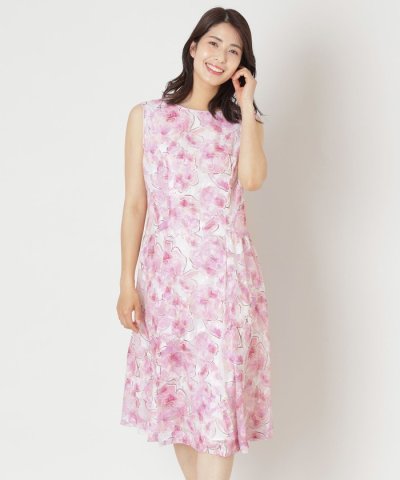 ローズプリントジャカード ワンピース