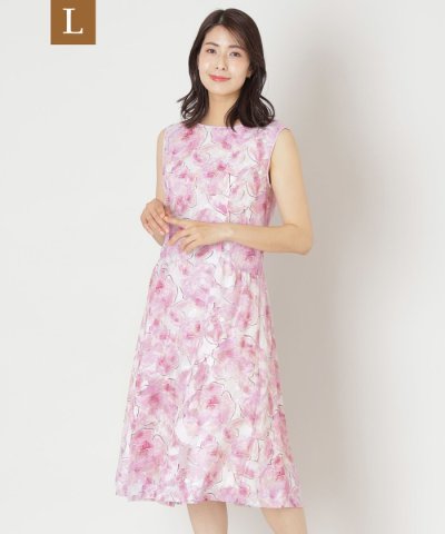 【L】ローズプリントジャカード ワンピース