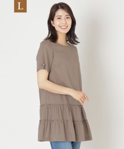 【L】ウェーブローン ティアードチュニック