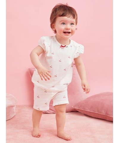【BABY】チェリー柄ハーフパンツ