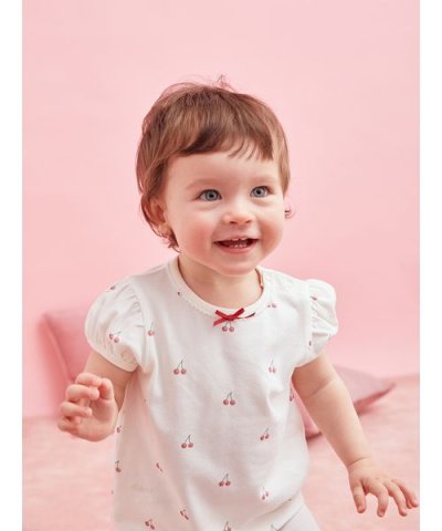 【BABY】チェリー柄Tシャツ
